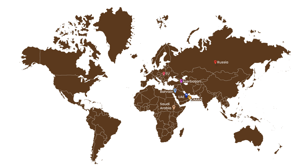 Badri Across Borders map